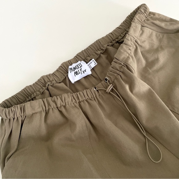 Princess Polly Wide Leg Cargo Utility Pants in Khaki - Picture 7 of 10